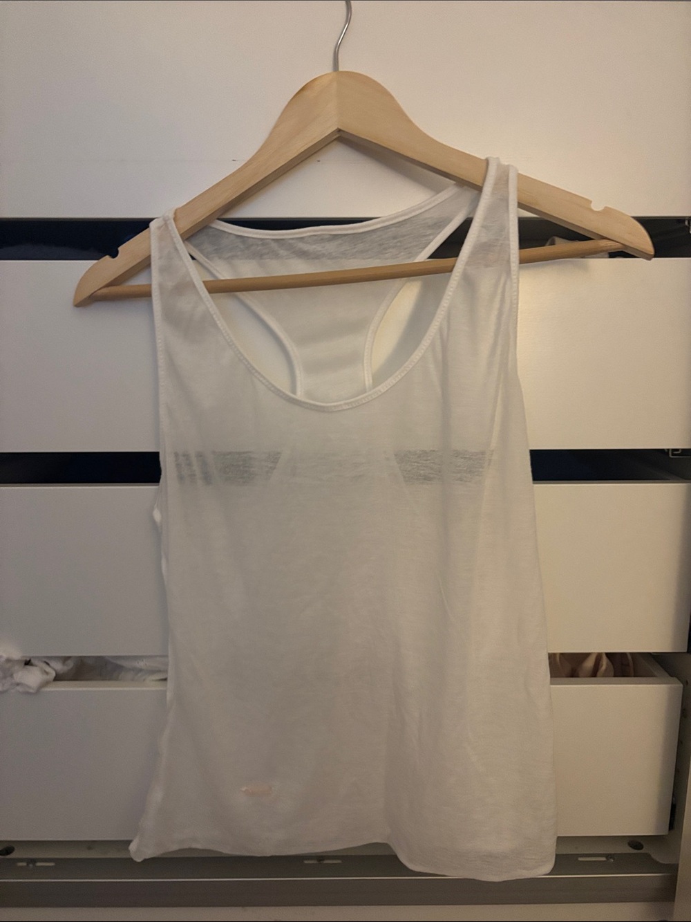 Women's White Racerback Tank Top - Classic Summer Layering